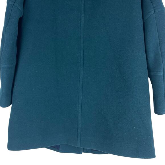 J. Crew Chateau Parka Coat Stadium Cloth Wool Midnight Green Size 4 - Picture 9 of 11